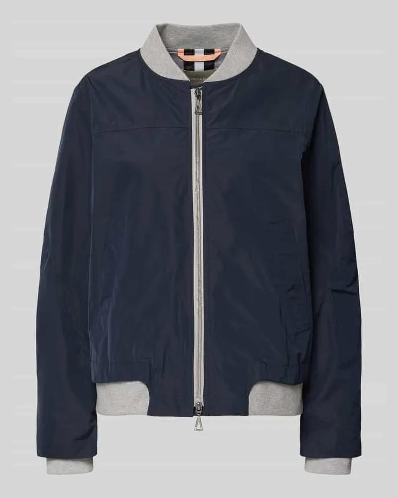 AMBER & JUNE Bomberjacke mit Zweiwege-Reißverschluss Marine