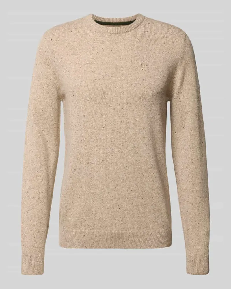 Barbour Regular Fit Strickpullover aus Woll-Mix Beige