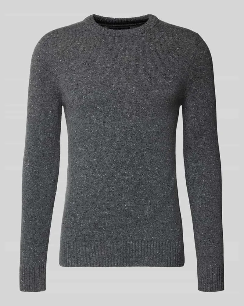 Marc O'Polo Regular Fit Strickpullover aus Woll-Mix Anthrazit