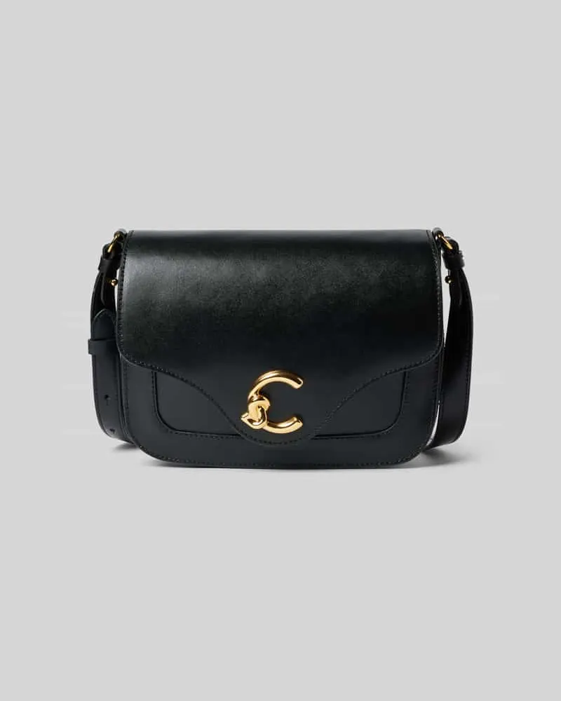 Coccinelle Crossbody Bag aus Leder mit Label-Detail Black