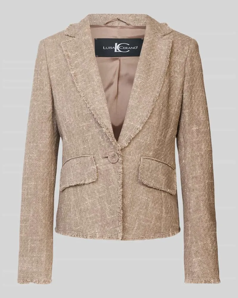 Luisa Cerano Blazer mit Fransen Mud
