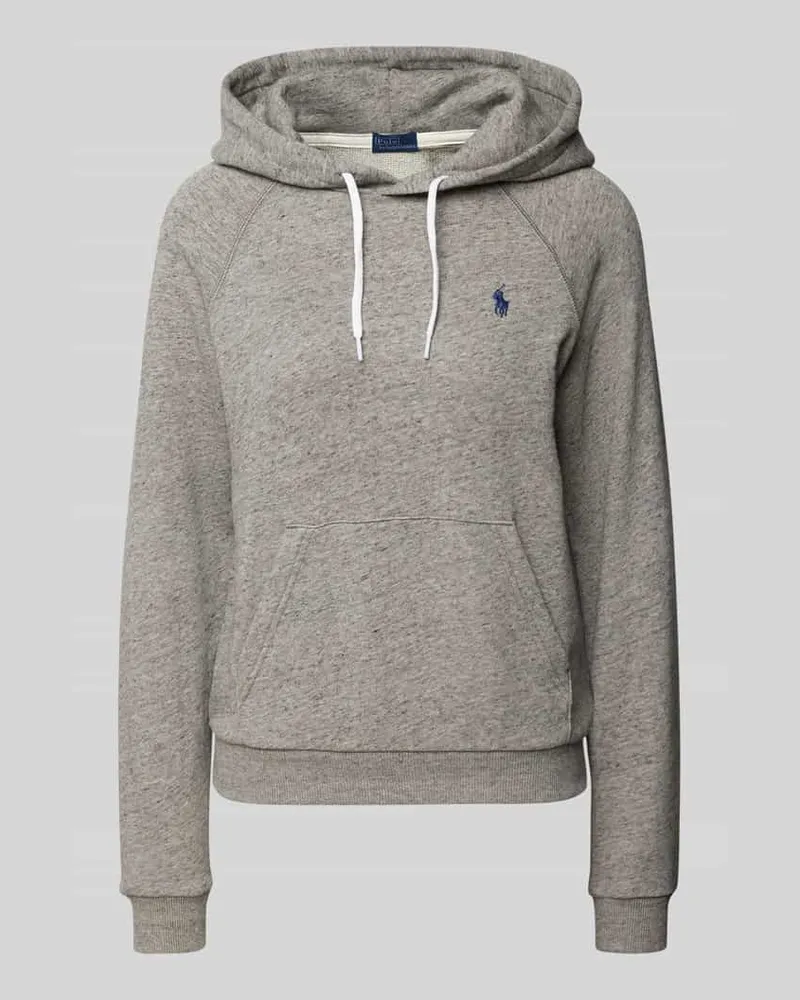 Ralph Lauren Hoodie mit Logo-Stitching Mittelgrau