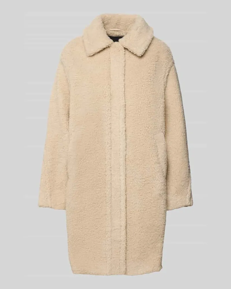 OPUS Mantel aus Teddyfell mit Eingrifftaschen Modell 'Heddy Camel