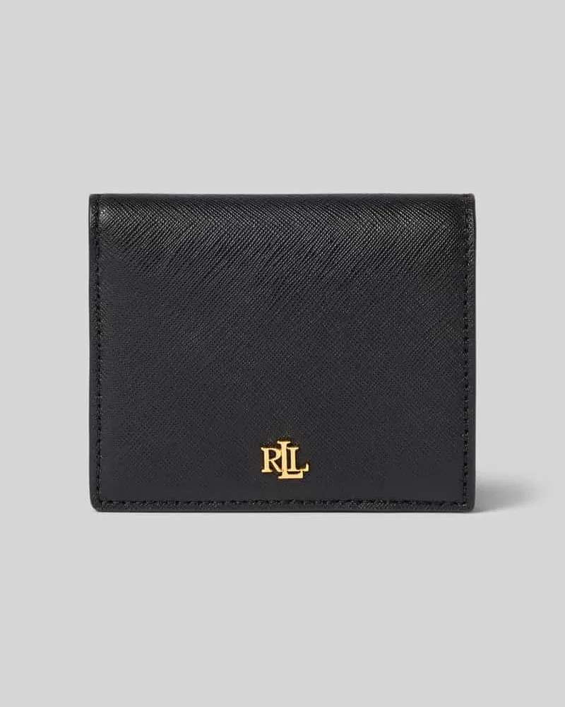 Ralph Lauren Portemonnaie aus Leder mit Label-Applikation Black