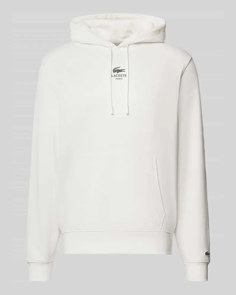 Lacoste Regular Fit Hoodie aus reiner Baumwolle Offwhite