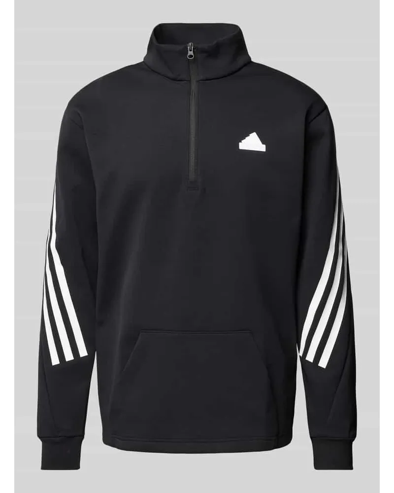 adidas Sweatshirt mit Stehkragen und Känguru-Tasche Black