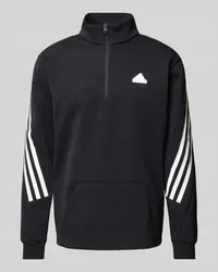 adidas Sweatshirt mit Stehkragen und Känguru-Tasche Black