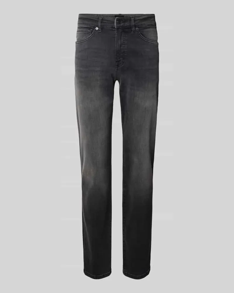 HUGO BOSS Regular Fit Jeans im 5-Pocket-Design Modell 'RE.MAINE Anthrazit