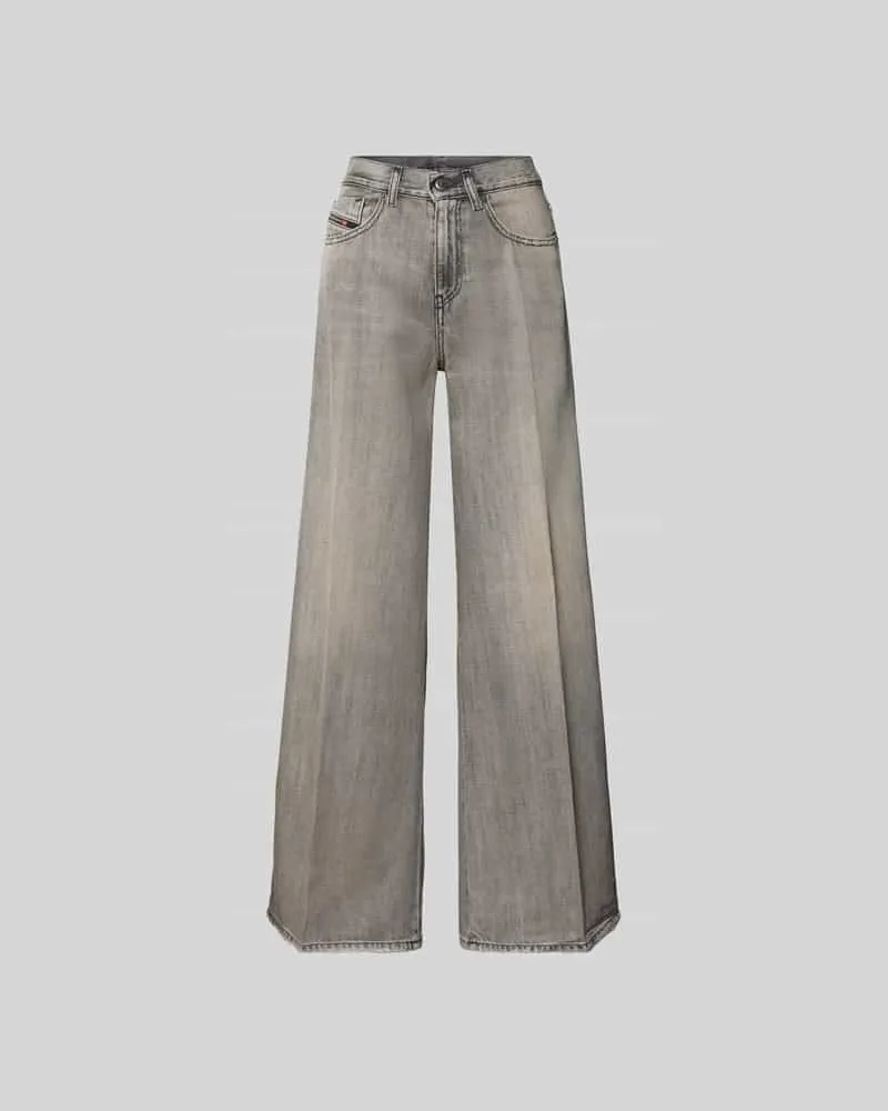 Diesel Wide Leg Jeans aus Lyocell-Mix Dunkelblau