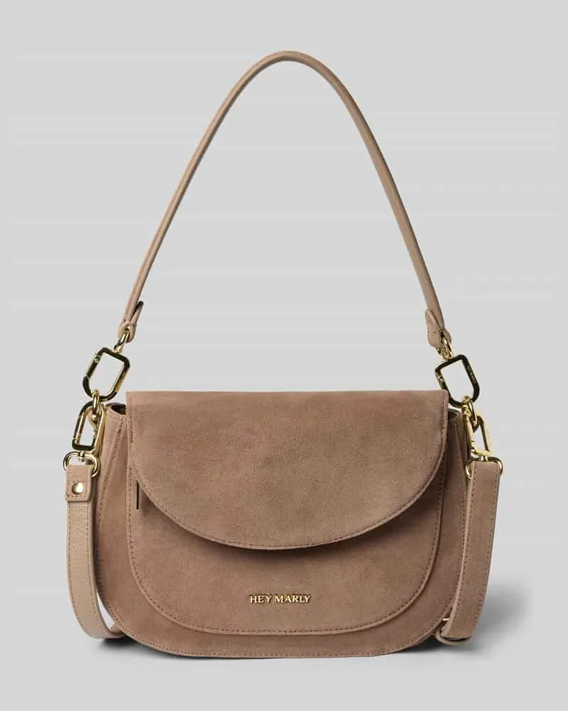 Hey Marly Shoulder Bag aus echtem Leder Modell 'Big Sister Taupe