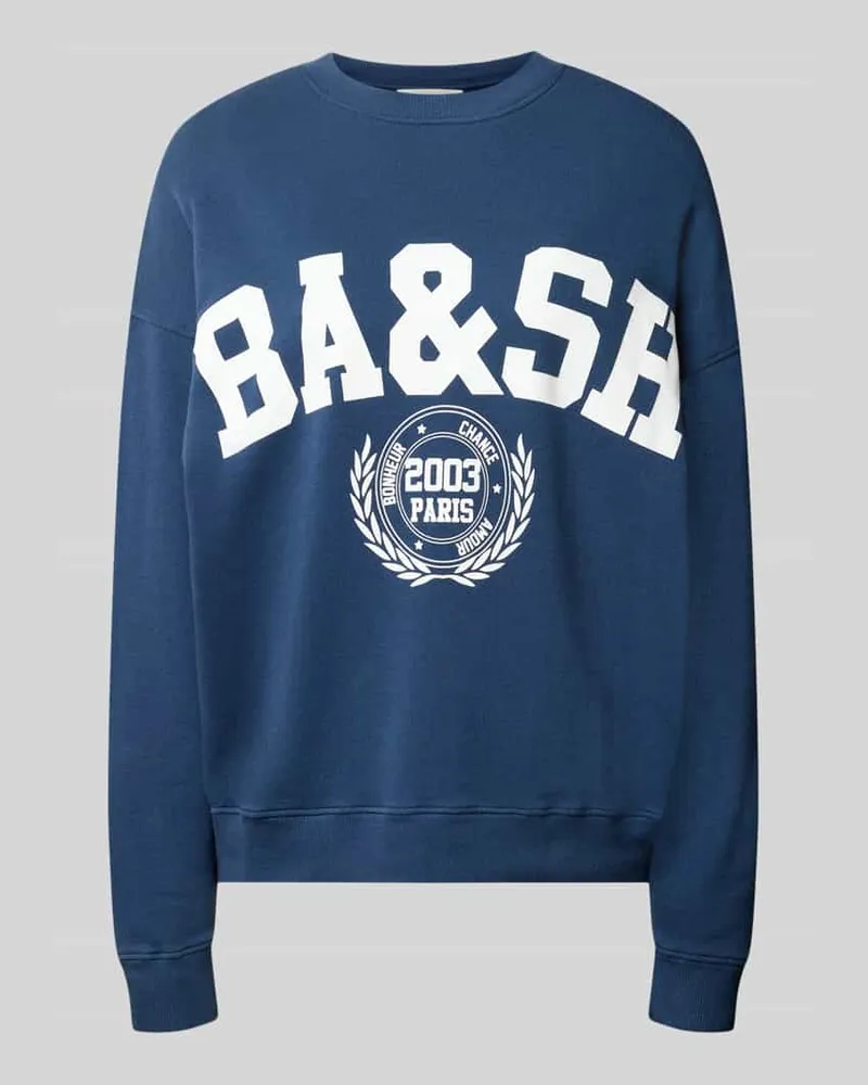 ba&sh Sweatshirt mit Label-Print Modell 'BENJAMIN Marine
