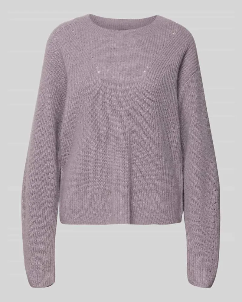HUGO BOSS Regular Fit Strickpullover aus Woll-Alpaka-Mix Modell 'C_FENNE Flieder