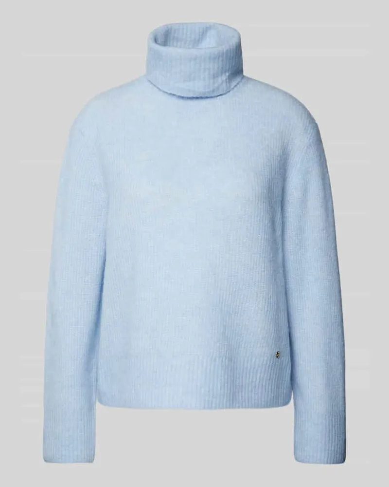 Mos Mosh Strickpullover mit Rollkragen Modell 'AIDY Hellblau