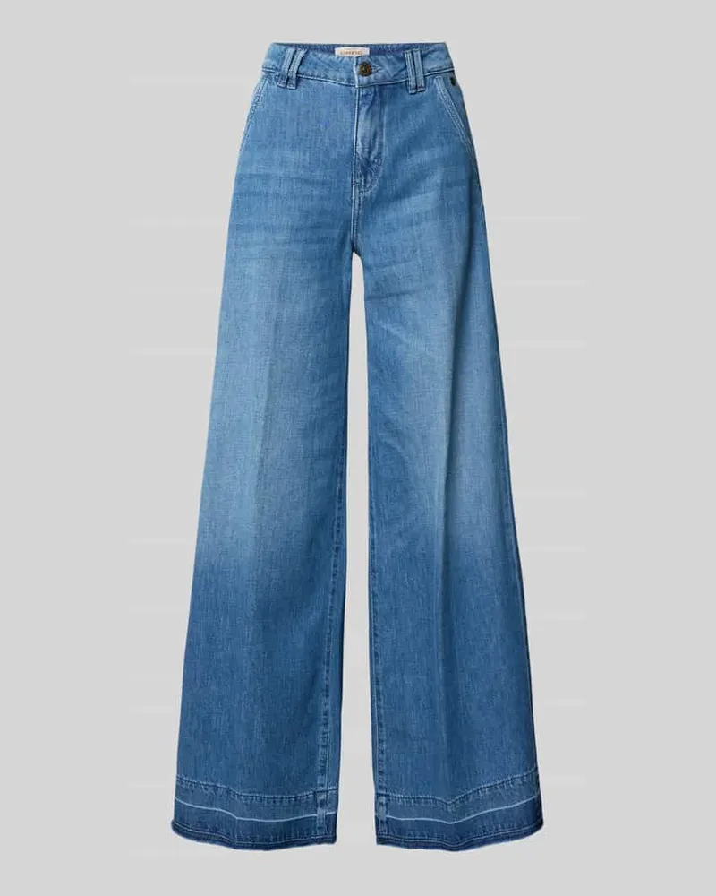 Gang Wide Leg Jeans mit Eingrifftaschen Modell 'MONA Blau