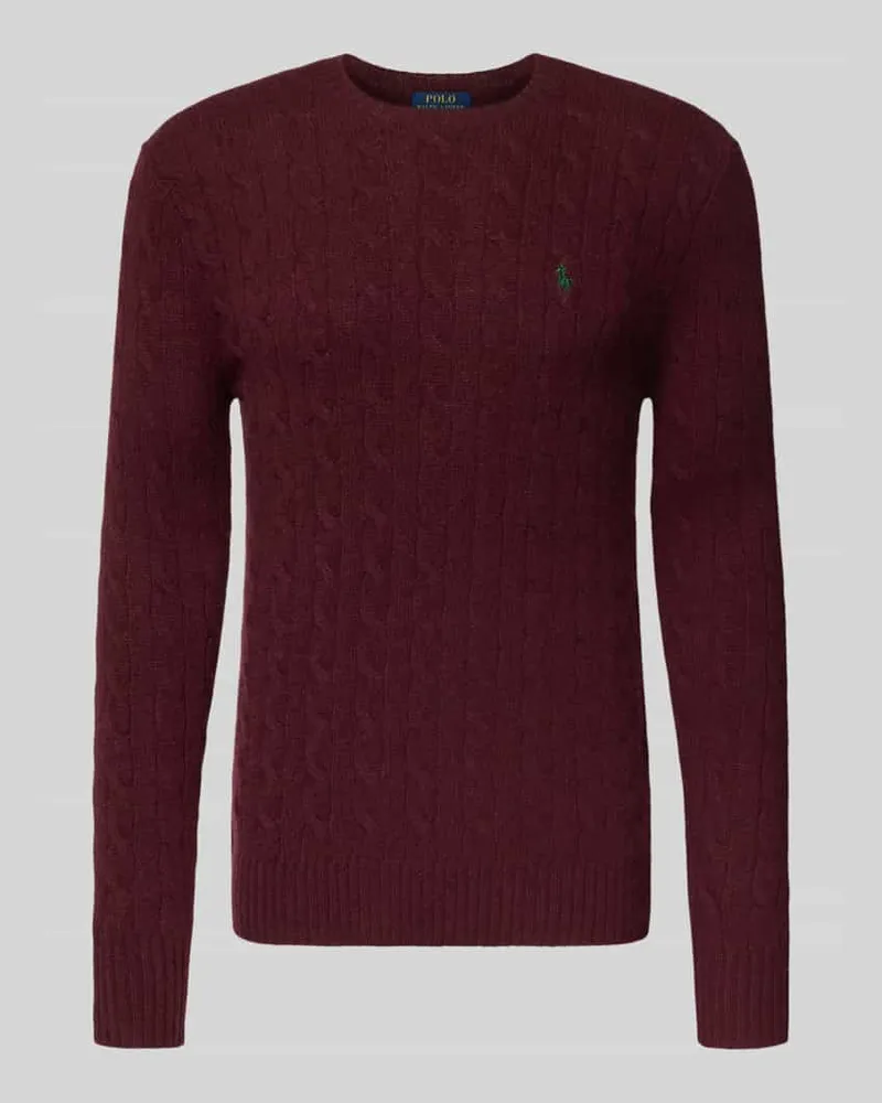 Ralph Lauren Regular Fit Strickpullover aus Woll-Kaschmir-Mix Bordeaux