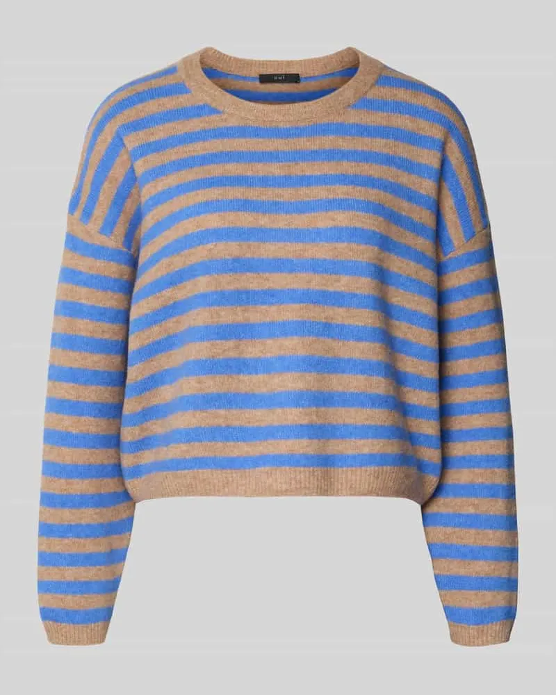 Oui  Strickpullover mit überschnittenen Schultern Camel