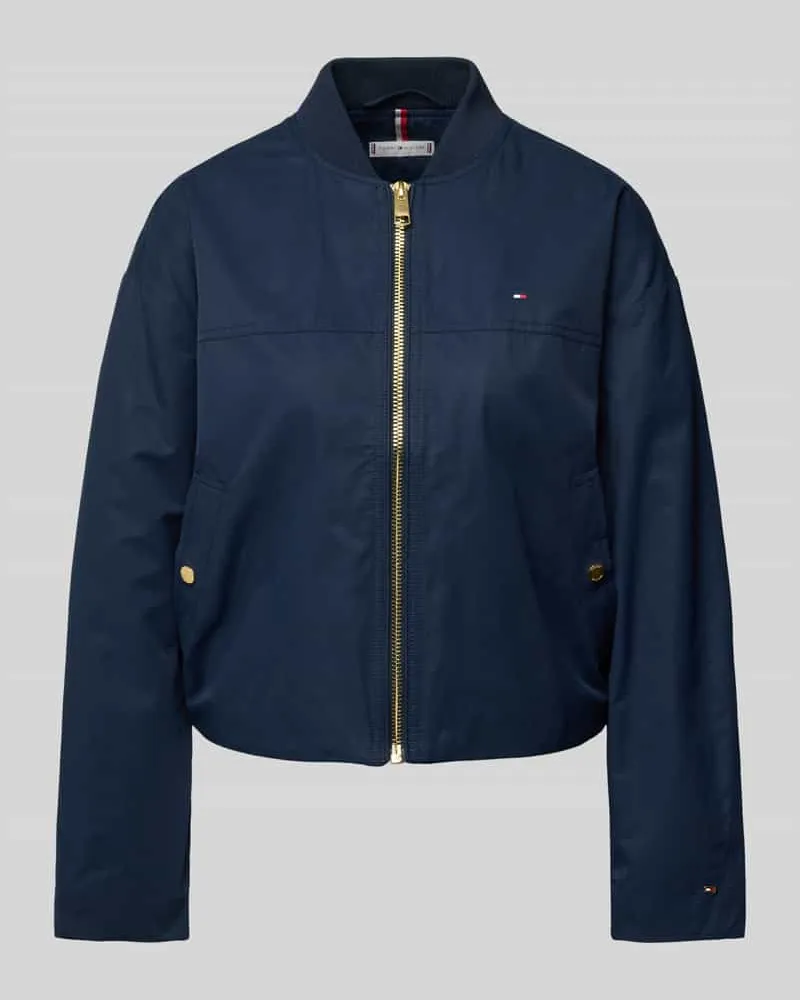 Tommy Hilfiger Regular Fit Bomberjacke aus Baumwoll-Mix Marine