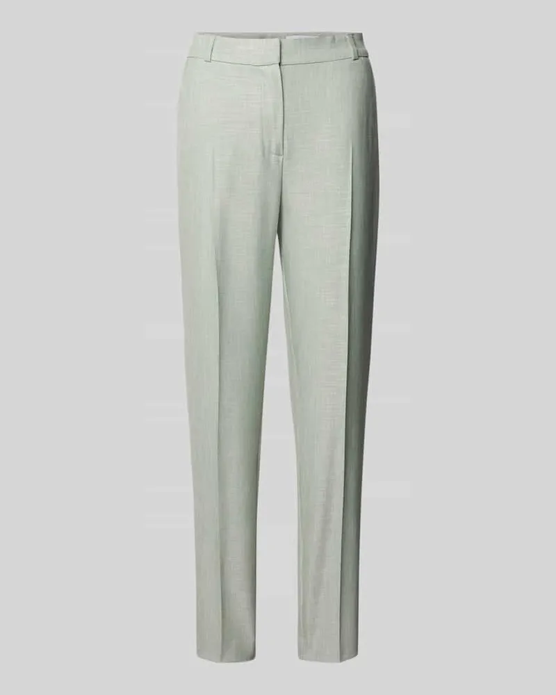 COMMA Slim Fit Stoffhose aus Viskose-Mix mit Bügelfalten Mint
