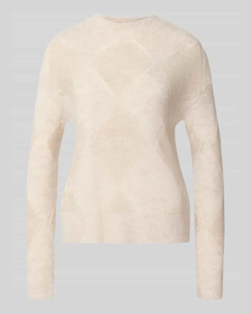 S.Oliver Pullover mit leichtem Stehkragen Hellgrau