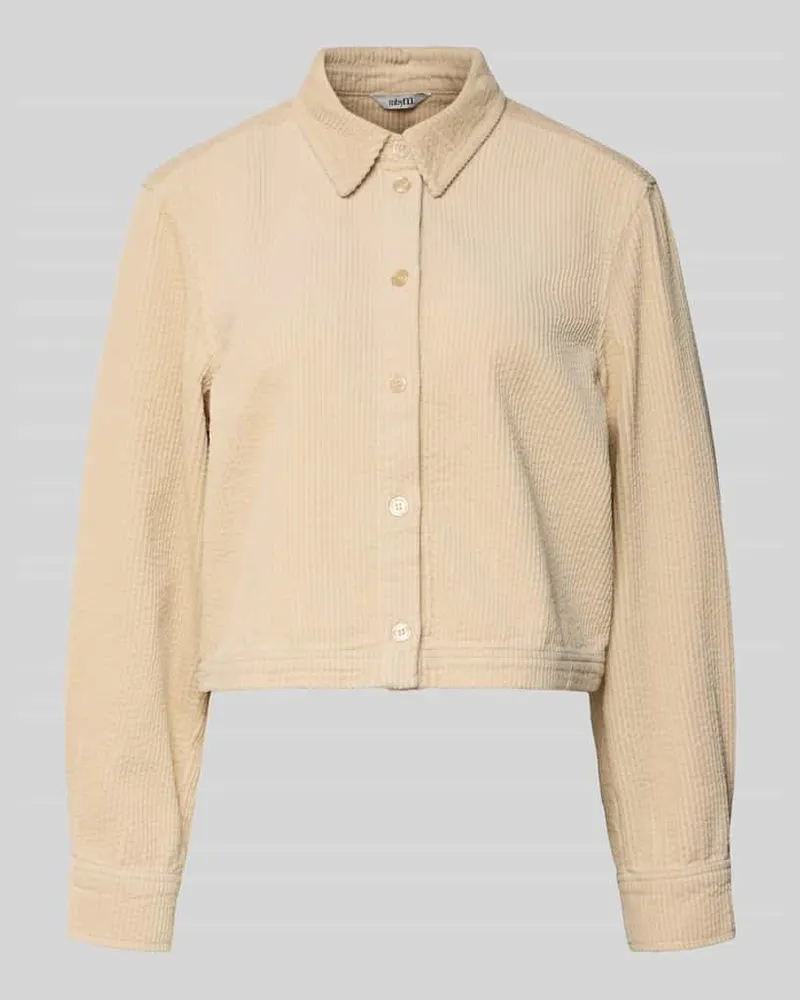 mbyM Regular Fit Cordhemd mit Knopfleiste Modell 'Azzuri Beige
