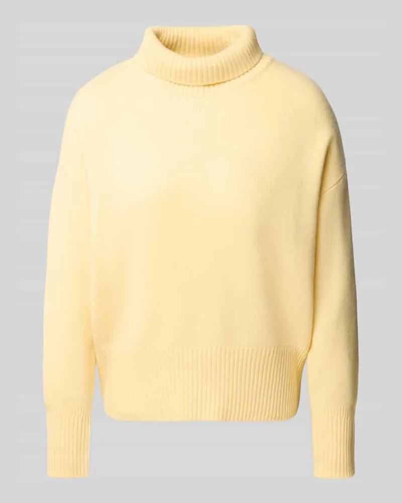 Suncoo Rollkragenpullover aus Leinen Modell 'PALACE Hellgelb