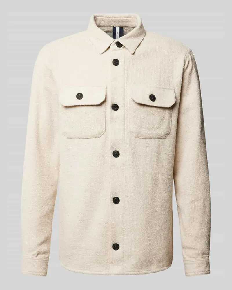 Profuomo Hemdjacke mit Brusttaschen Offwhite