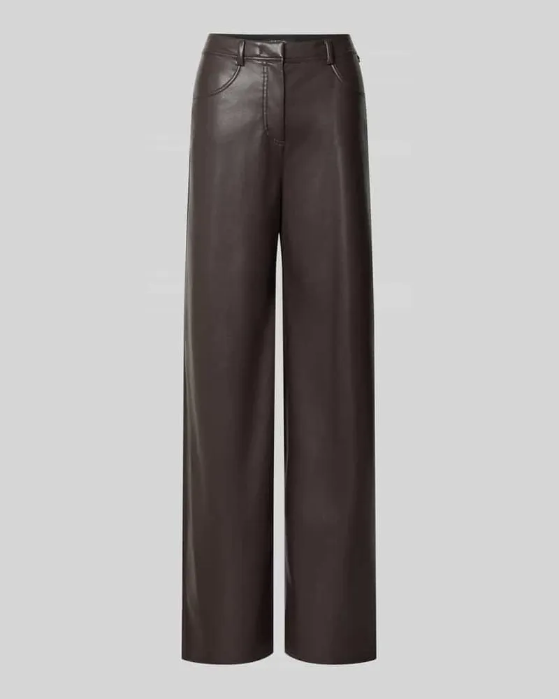 Marc Cain Straight Fit Hose mit Eingrifftaschen Dunkelbraun