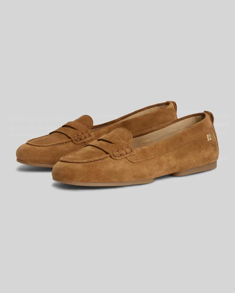 Tommy Hilfiger Loafer aus echtem Leder Khaki