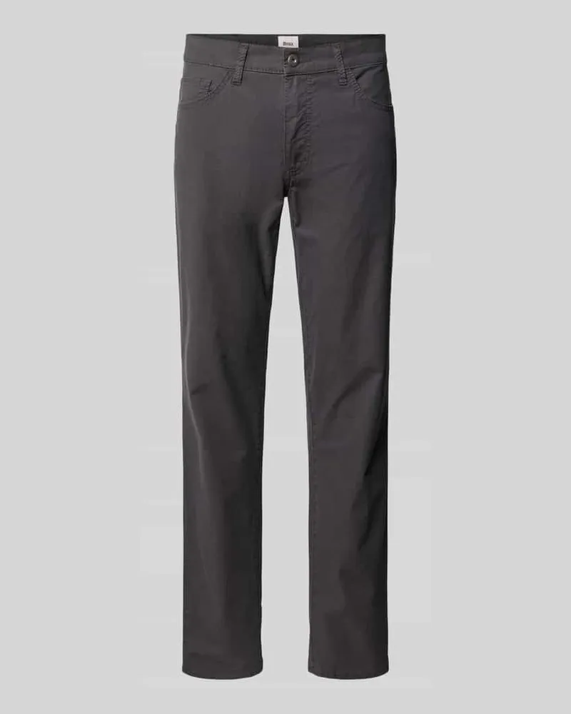 Brax Regular Fit Hose mit 5-Pocket-Design aus Baumwoll-Mix Modell 'Cadiz Anthrazit