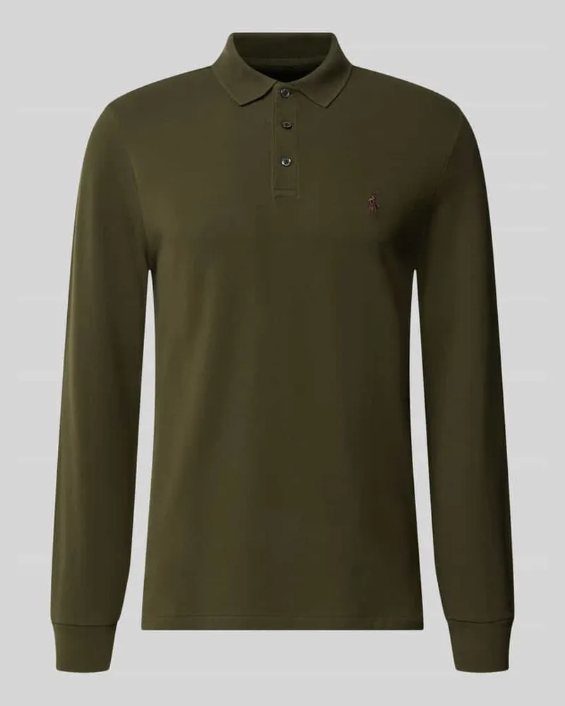 Ralph Lauren Slim Fit Pullover aus Baumwoll-Mix Oliv