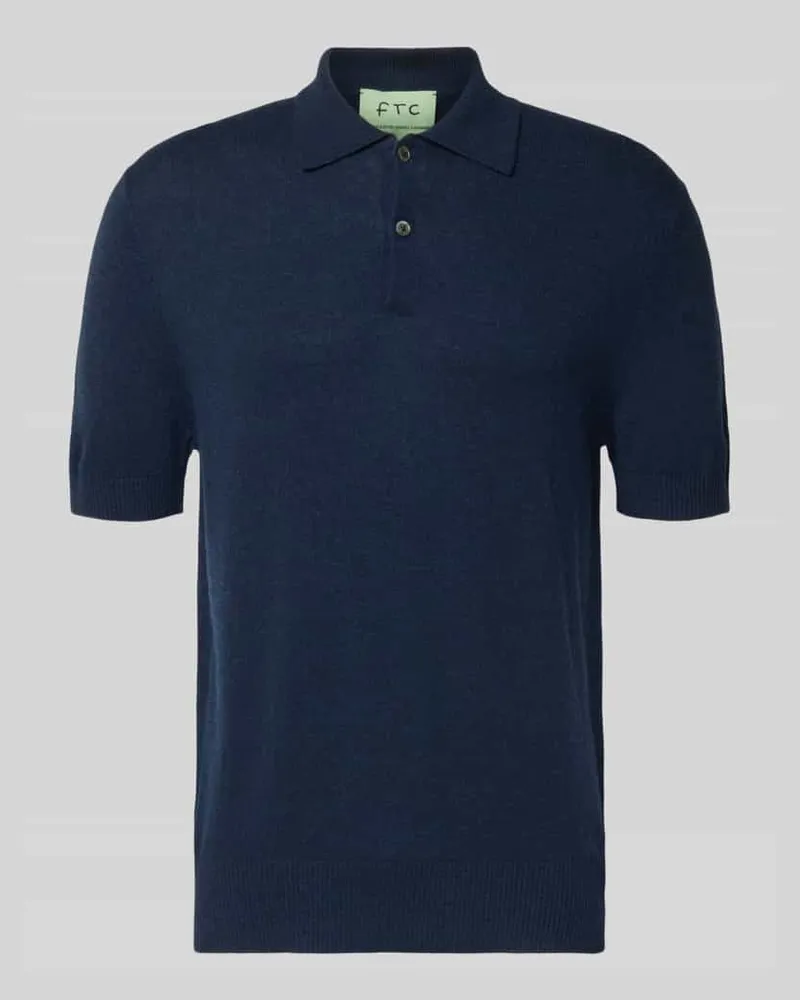 FTC Cashmere Slim Fit Poloshirt mit Kaschmir-Anteil Marine