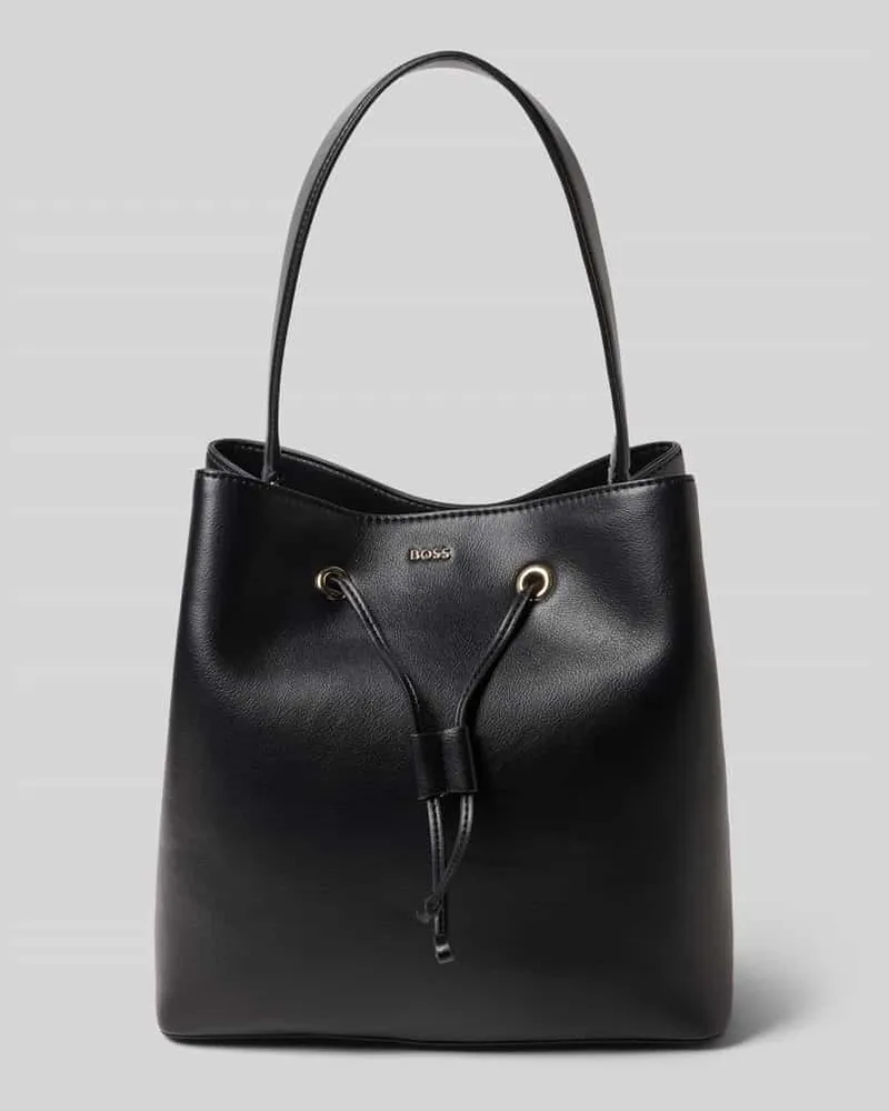 HUGO BOSS Henkeltasche mit Label-Applikation Modell 'SANDY BUCKET Black