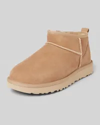 UGG Lederstiefel mit Ziernaht Modell ' CLASSIC ULTRA MINI Sand