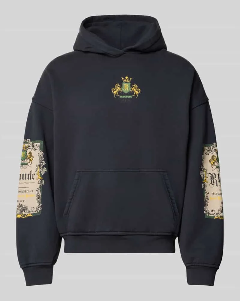 RHUDE Oversized Hoodie aus reiner Baumwolle Dunkelgruen