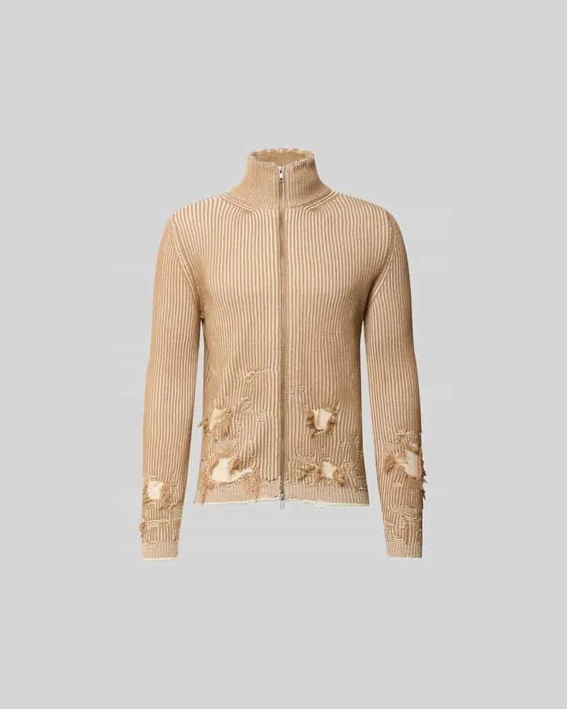 Maison Margiela Slim Fit Jacke im Used-Look Sand