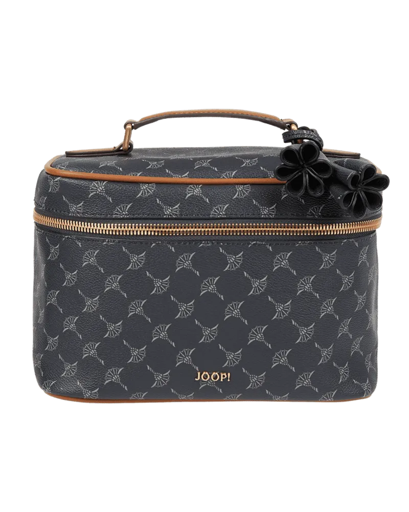 JOOP! Kulturtasche mit Logo-Muster Dunkelblau