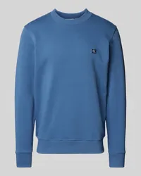 Calvin Klein Sweatshirt mit Label-Patch Blau