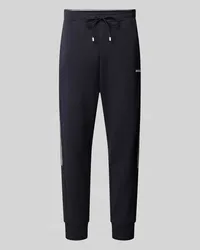 HUGO BOSS Sweatpants mit Label-Schriftzug Modell 'Hadikonos Marine