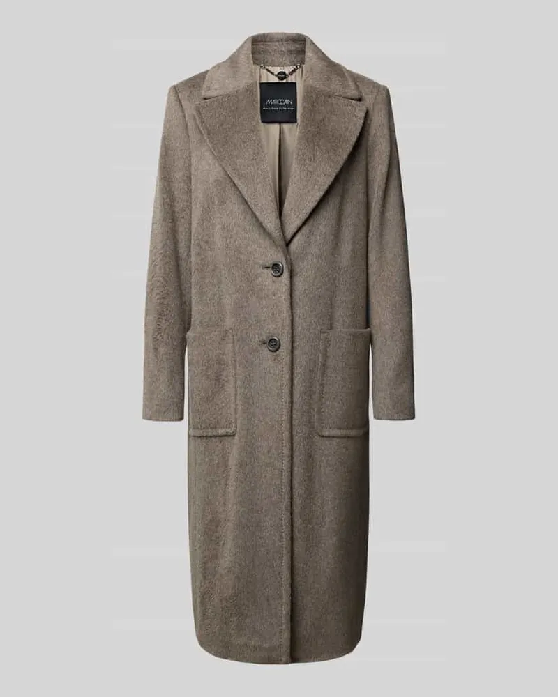 Marc Cain Mantel aus Alpaka-Mix mit Reverskragen Taupe