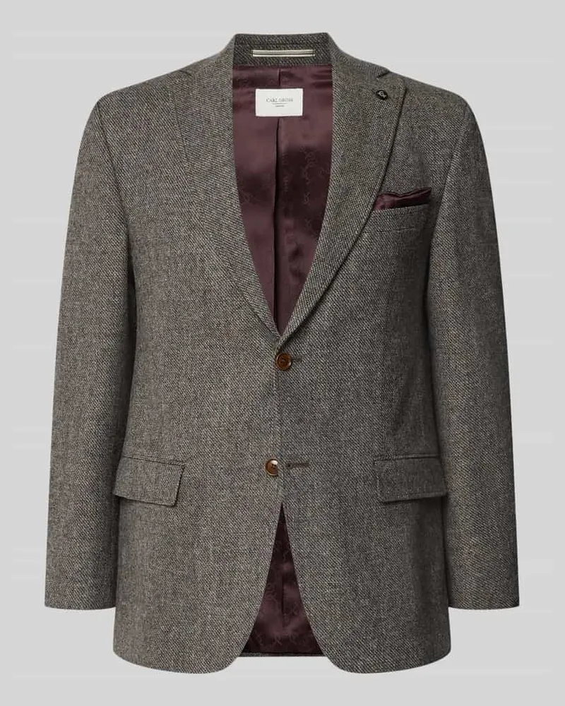 Carl Gross Slim Fit Sakko mit Viskose-Anteil Modell 'Theo Hellgrau
