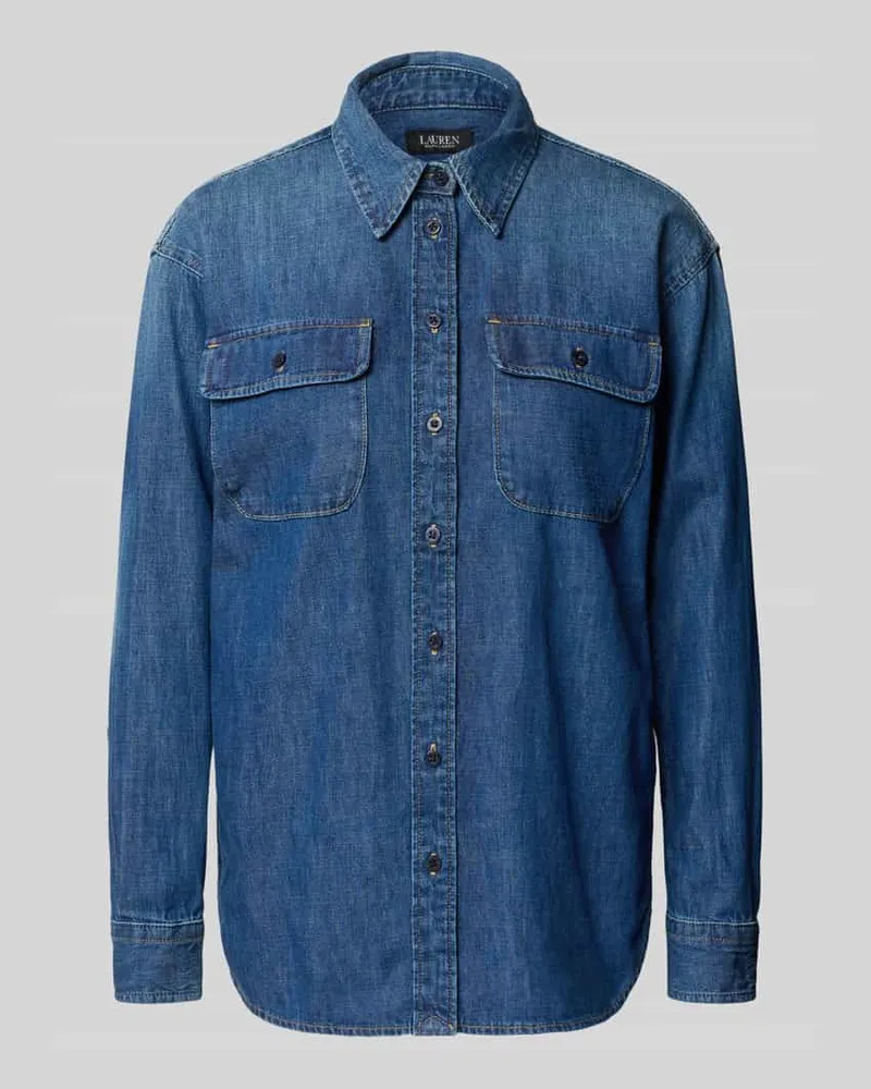 Ralph Lauren Regular Fit Jeansbluse mit Brusttaschen Jeansblau