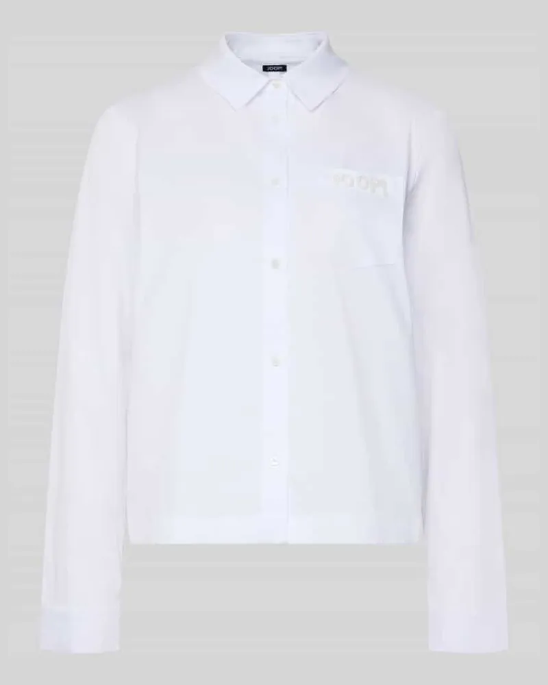 JOOP! Regular Fit Hemdbluse mit Brusttasche Modell 'Bella Weiss