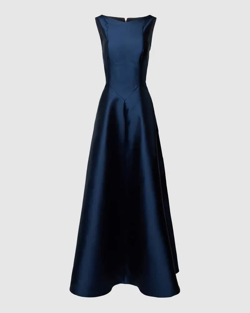 Swing Abendkleid mit U-Boot-Ausschnitt Marine