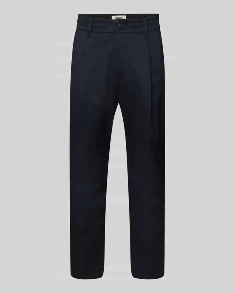 Drykorn Stoffhose mit Bundfalten Modell 'chasy Dunkelblau