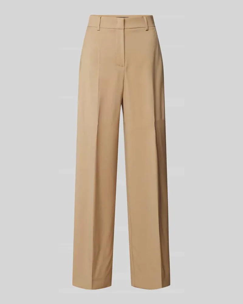 Max Mara Flared Leg Wollhose mit Bügelfalten Modell 'VISIVO Camel