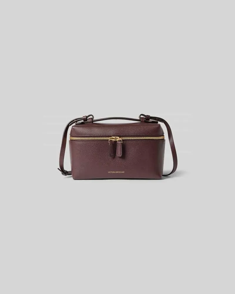 Victoria Beckham Henkeltasche aus echtem Leder mit Innenfach Mittelbraun