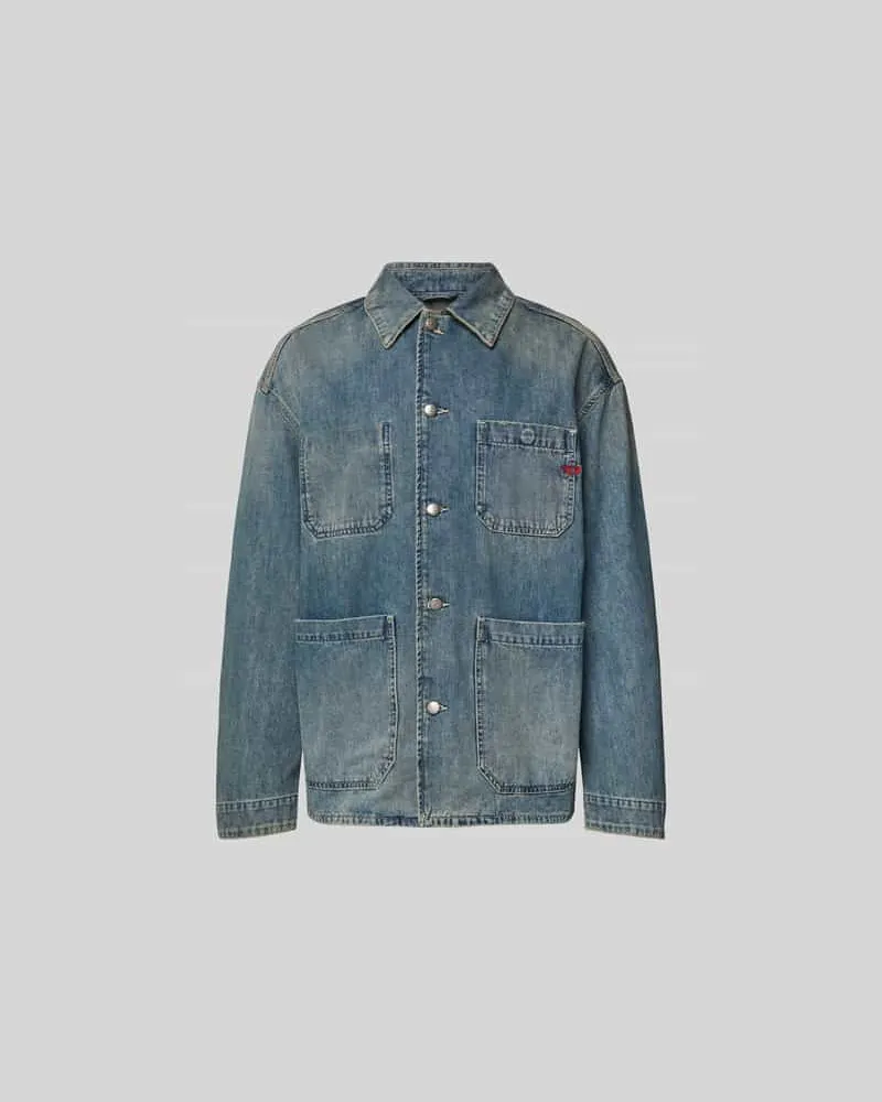 Diesel Regular Fit Jeansjacke mit Umlegekragen Blau
