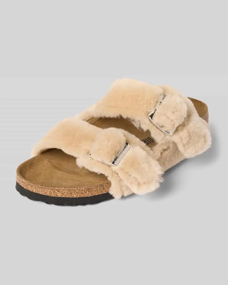 Birkenstock Slides aus echtem Leder Modell 'Arizona Sand