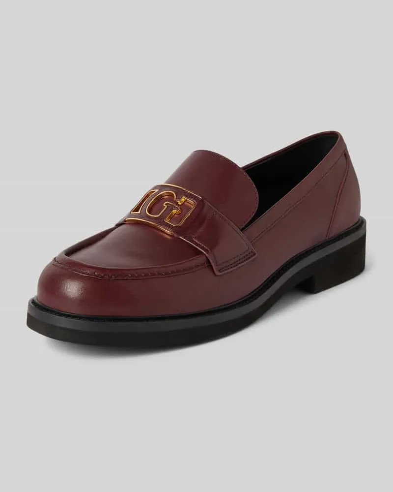 Guess Loafer mit Label-Detail Bordeaux