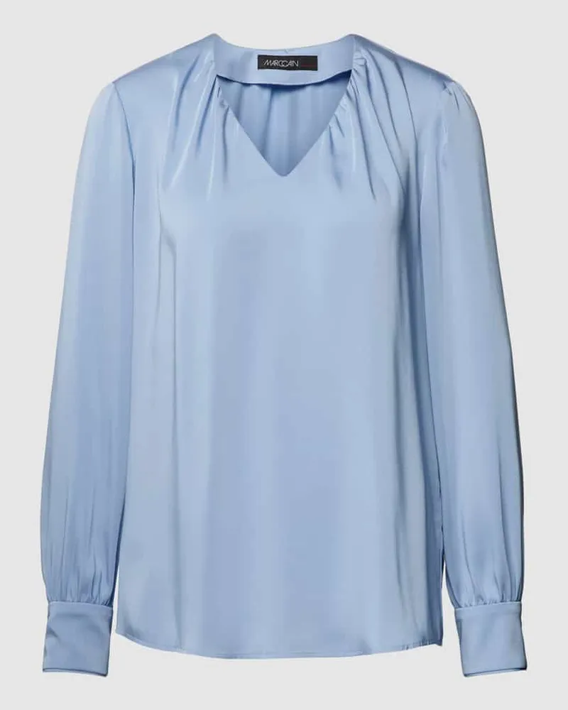 Marc Cain Bluse mit V-Ausschnitt Bleu